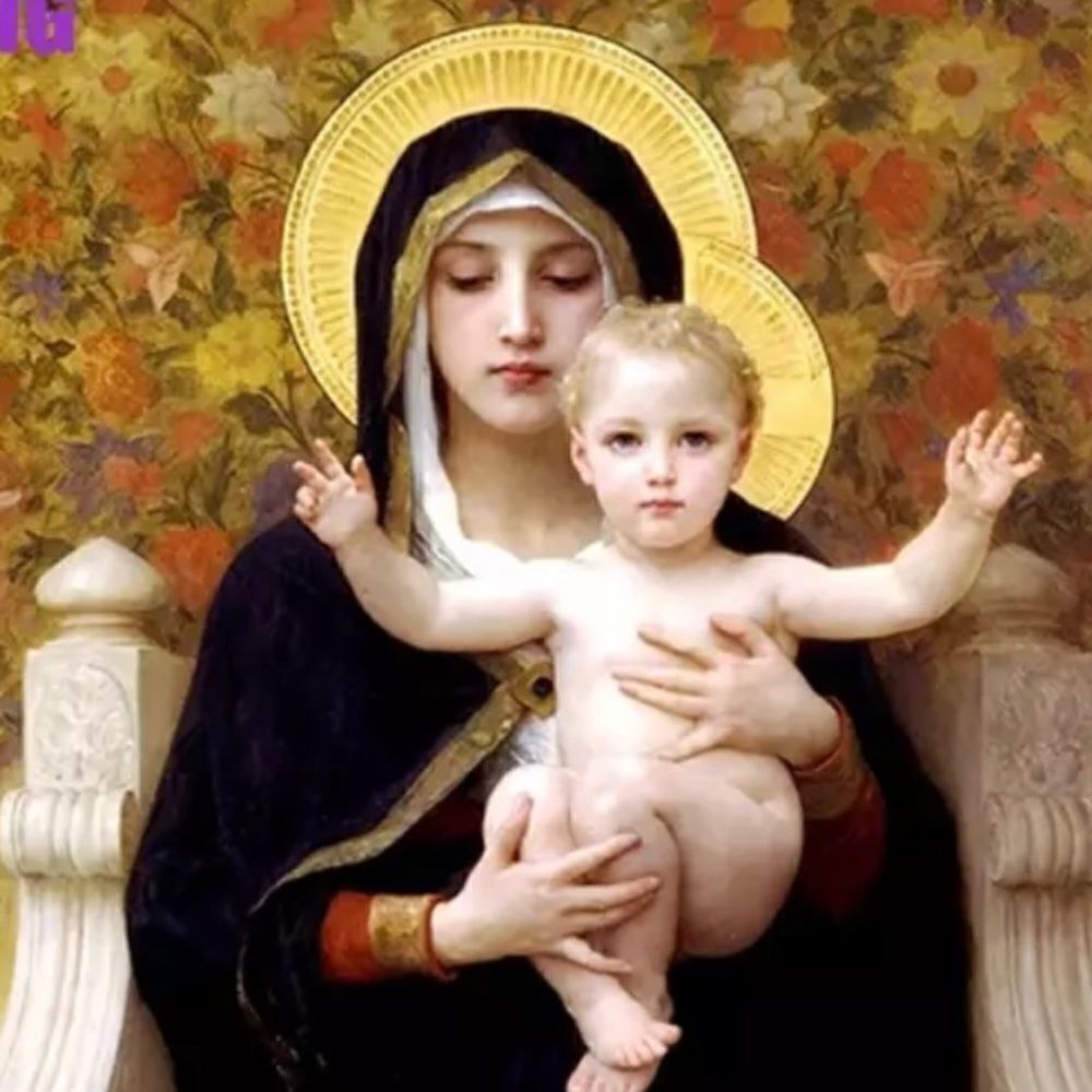DIAMOND PAINTING 20x 25 cm Square Madonna & Child!